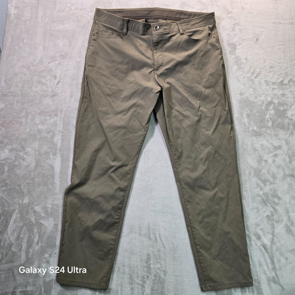 Weatherproof Vintage Pants Mens 40x32 Gray Mid Rise Straight Leg Flat Front